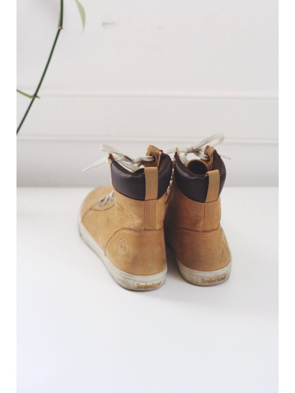 Timberland Skyla Bay High-Top Tan Sneakers Boots Leather Lace-Up Womens 8 - Picture 3 of 8